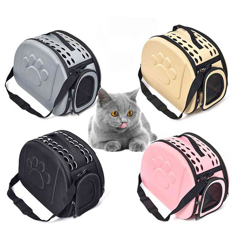 Dog Cat Carrier Cage Fashionable Foldable Pet Carrier Crossbody