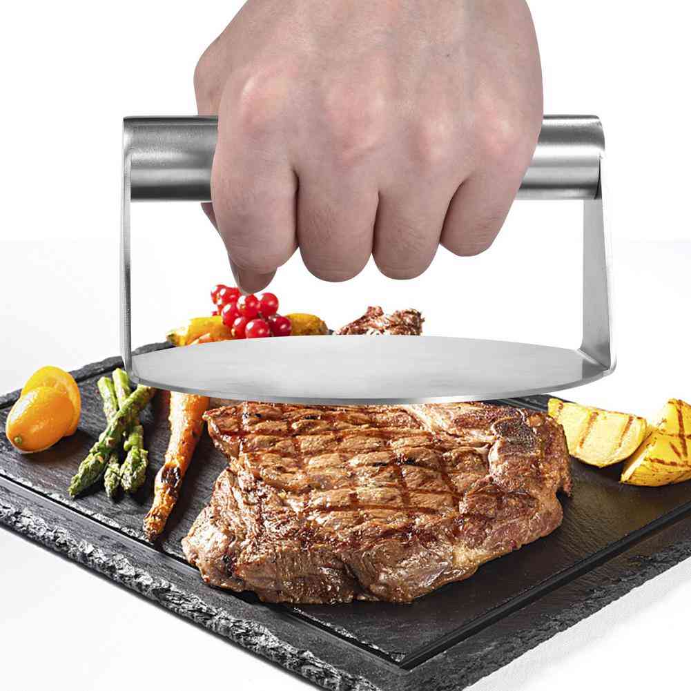 Stainless Steel Burger Press Non Stick Grill Smasher Kitchen Tool