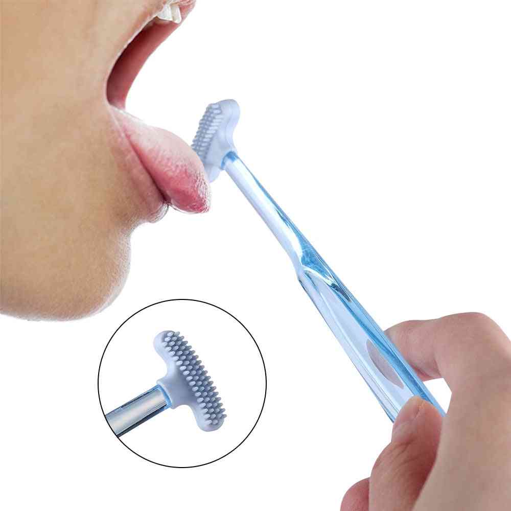 Koppar tungskrapa renare skrapa män kvinnor mjuk silikon tandborste