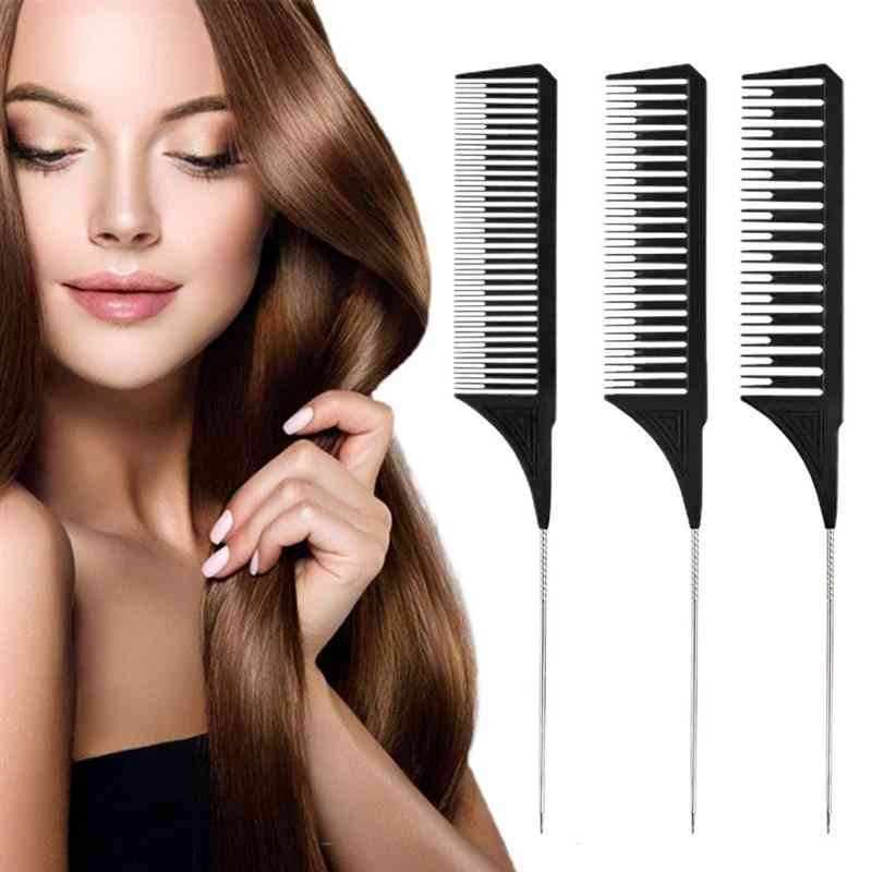 Salon Barber Hairdressing Cutting Steel Comb