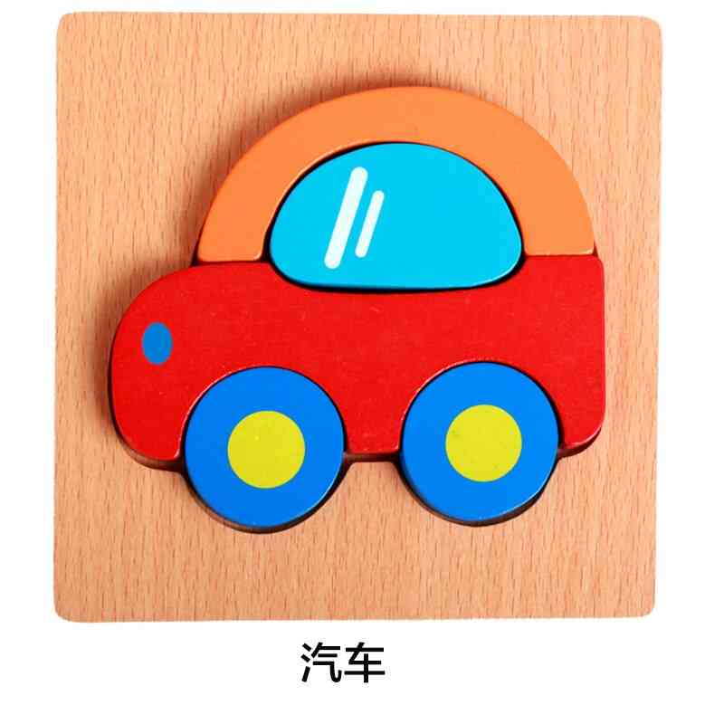 Kids Wood 3d Animal Wooden Puzzles Cognitive Montessori Wooden Baby Jigsaw Puzzles Early Educational Toy Baby