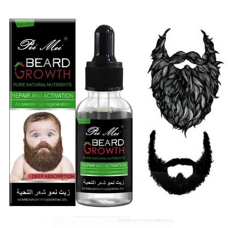 Ny barbe skjegg eterisk olje skjeggvekstforsterker rene naturlige næringsstoffer skjeggolje for menn ansiktsernæring skjeggpleiesett