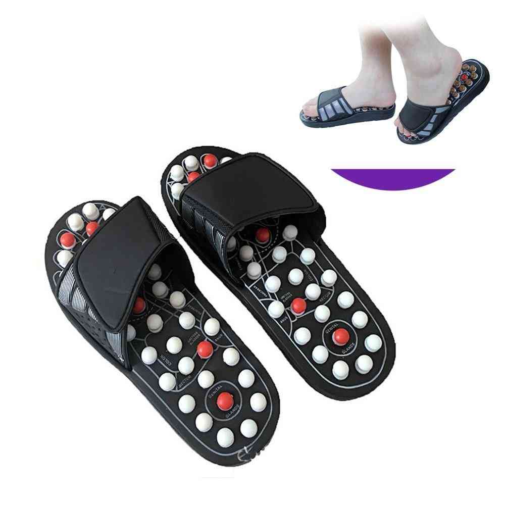 Foot Massage Slippers, Magnetic Therapy Rotating Acupuncture Shoes