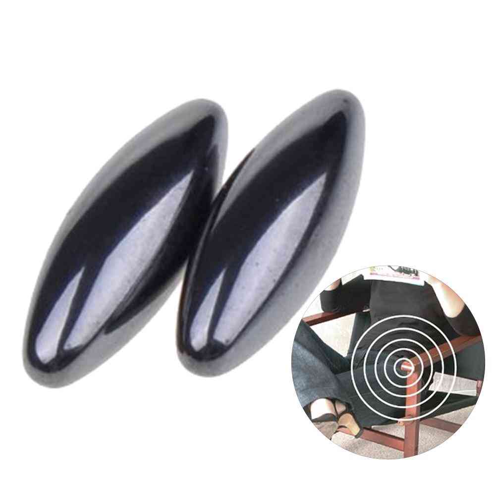 2pcs Magnetic Therapy Health Stress Relief Ferrite Rugby Beads Hand Massager