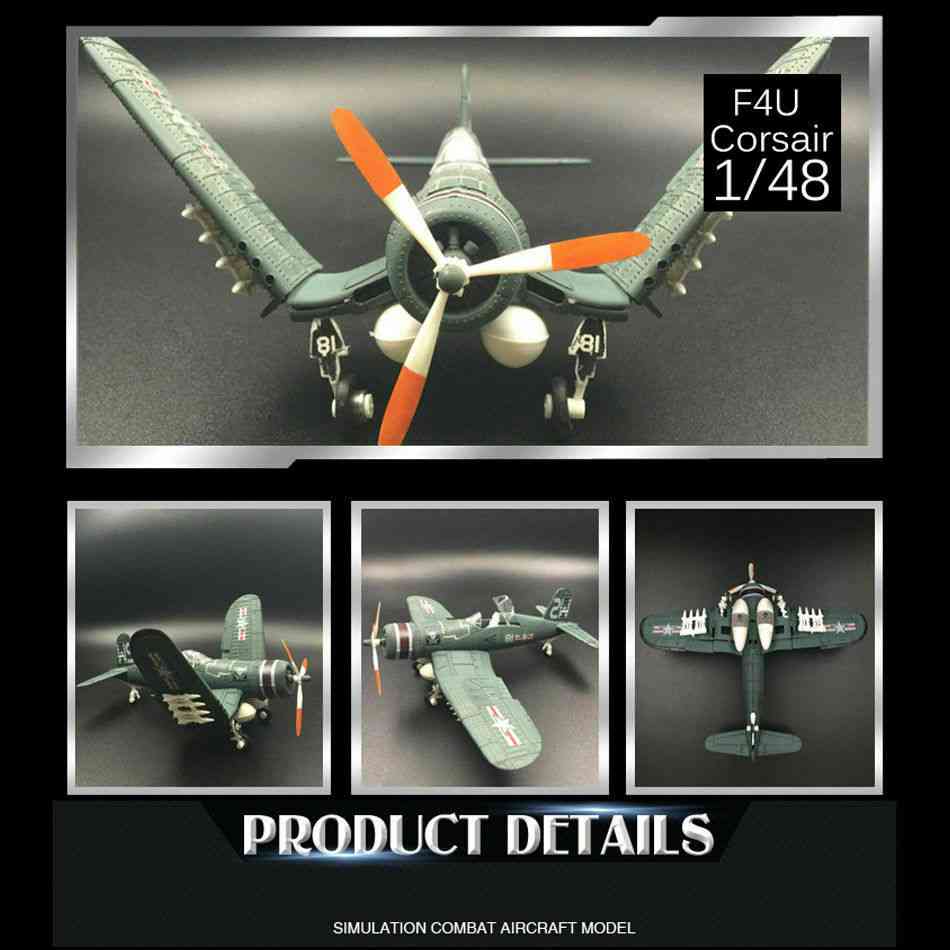 1/48 skala verdenskrig us marinen f4u corsair jagerfly plast fly fly montering modell fly tilfeldig farge