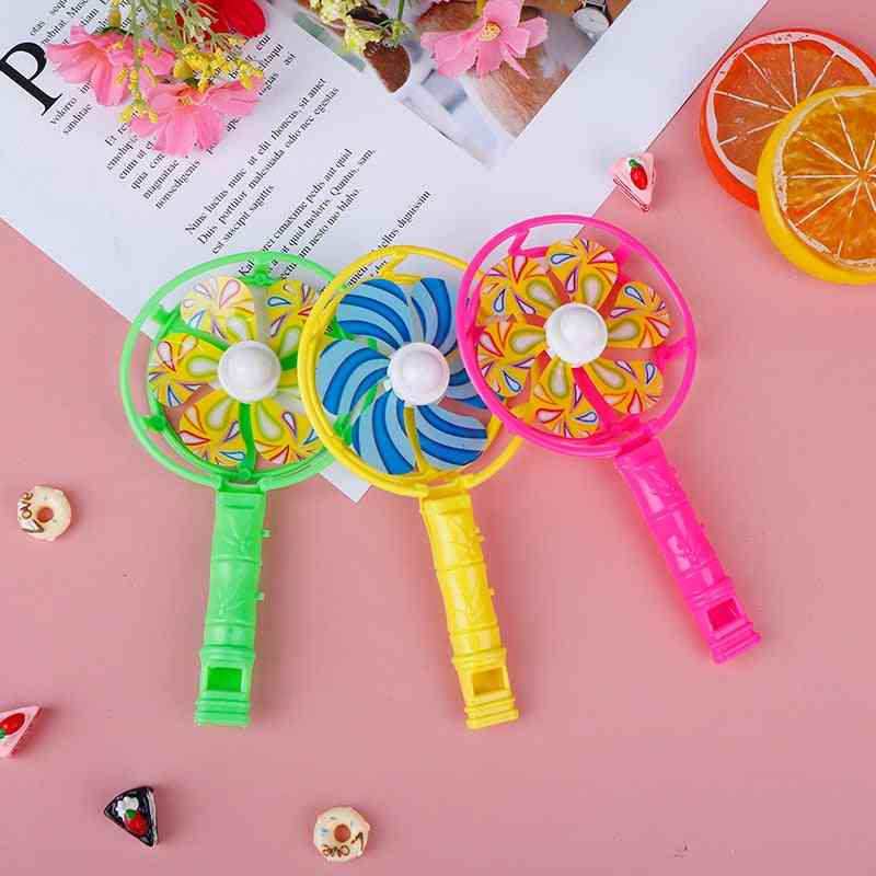 Small Beauty Plastic Windmill Whistling Handle