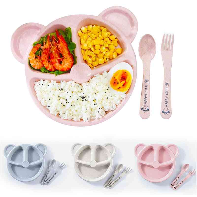 Baby Bowl+spoon+fork Feeding Food Tableware