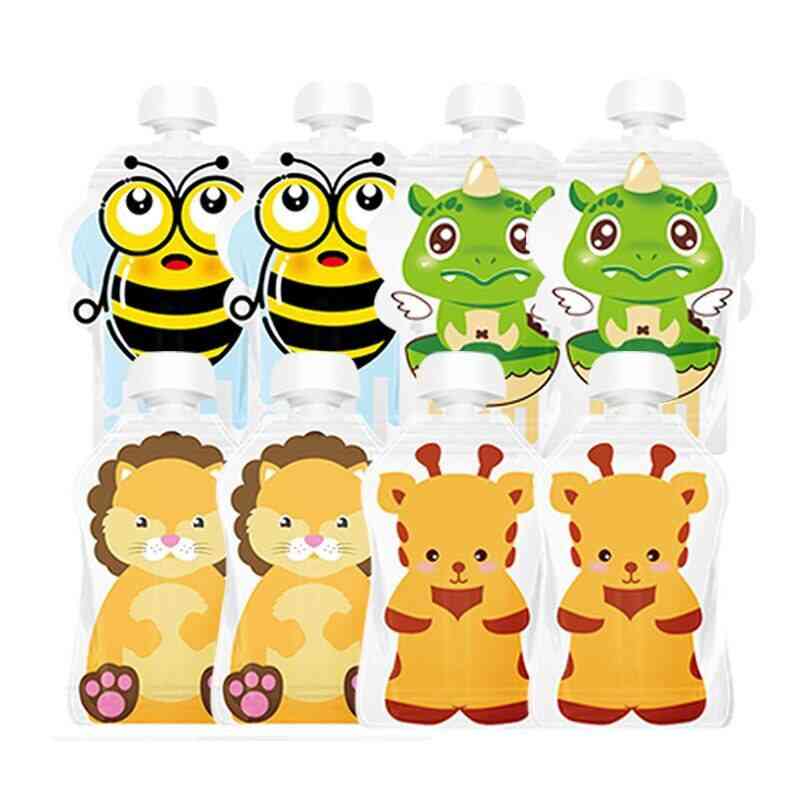 Baby Cute Food Storage Pouch, Homemade Puree Pulp Storage Bag
