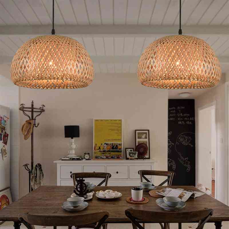 Light Rattan Lamp For Garden Restaurant Bedroom