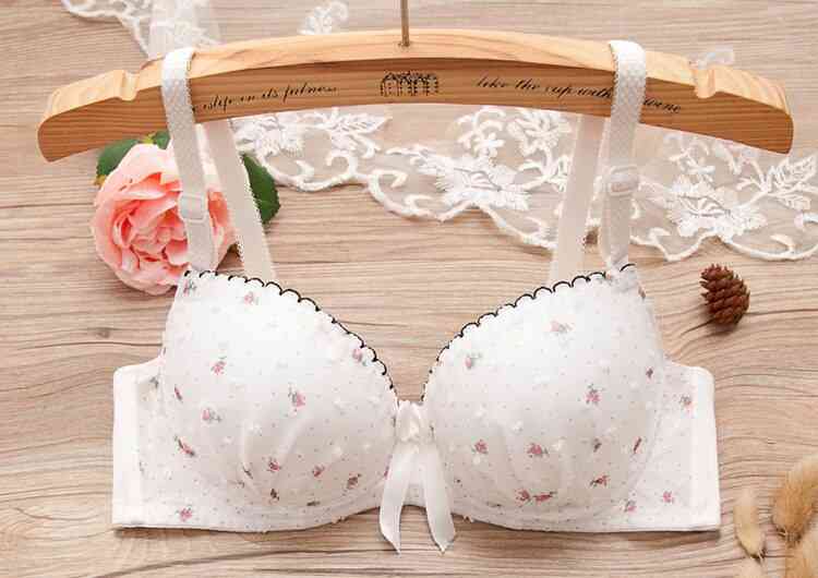 Cute Bow Knot Lace Girl Underwear Bras Suits
