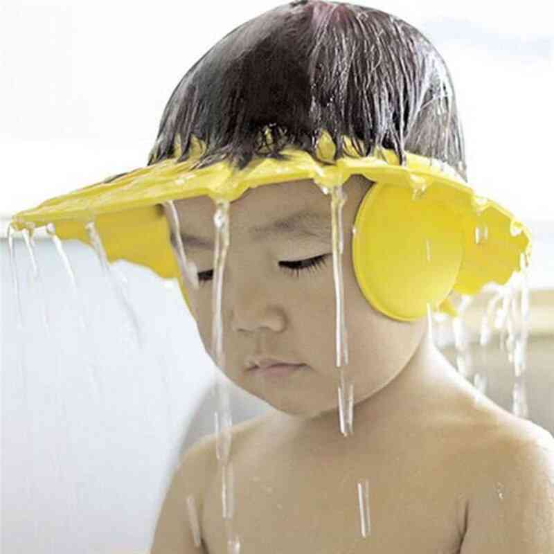 Adjustable Baby Shower Cap, Protect Eyes Hair Wash Shield