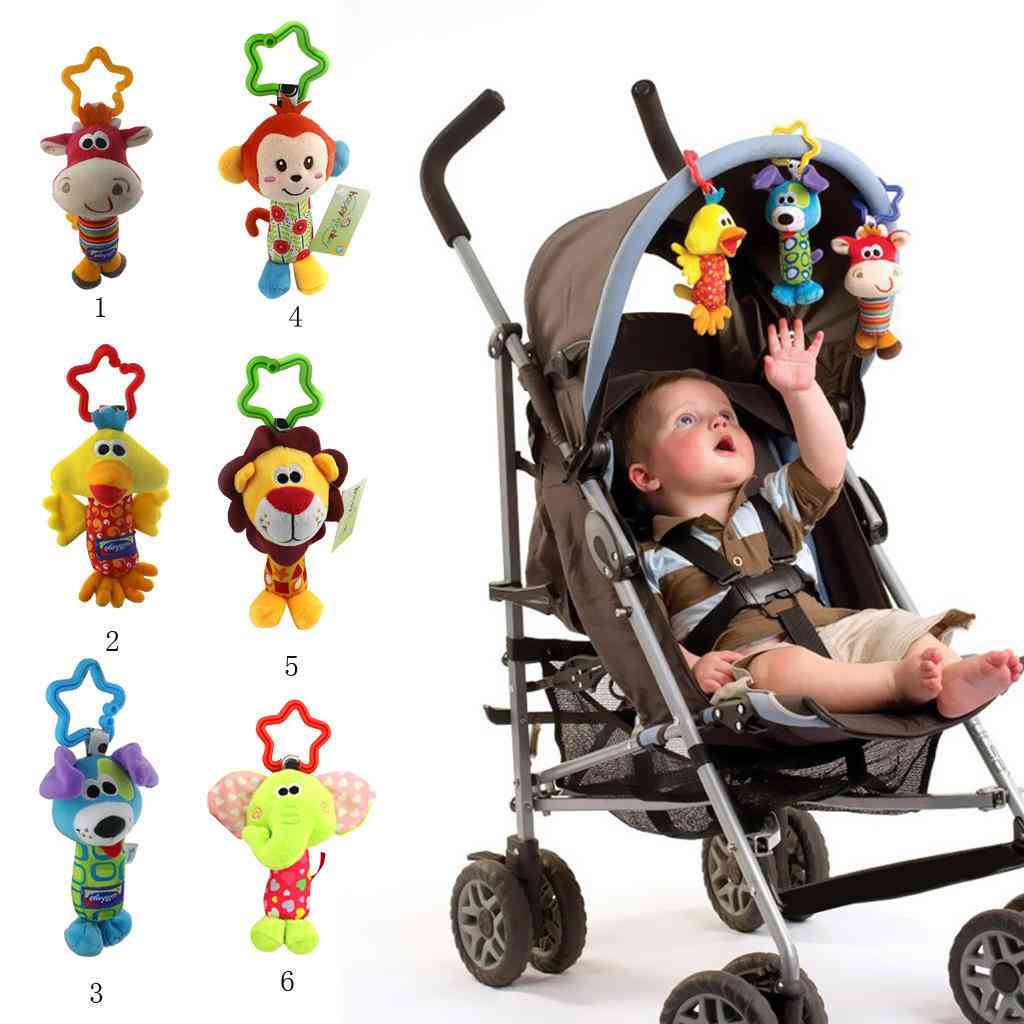 Baby Rattles & Mobiles Cute Tinkle Baby Hanging Rattles Puppet Handbells Crib Stroller Toy Cow
