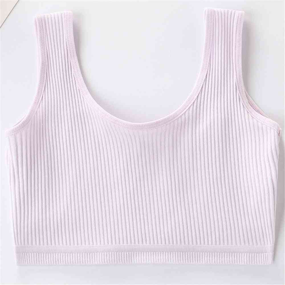 Soft Cotton Underwear Girl - Solid Color Vest Bra For Girl
