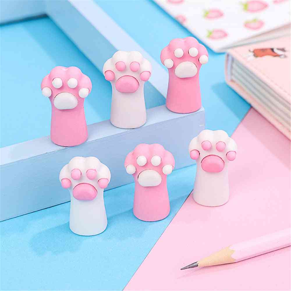 Cute Cat Paw Pencil Cap Erasers