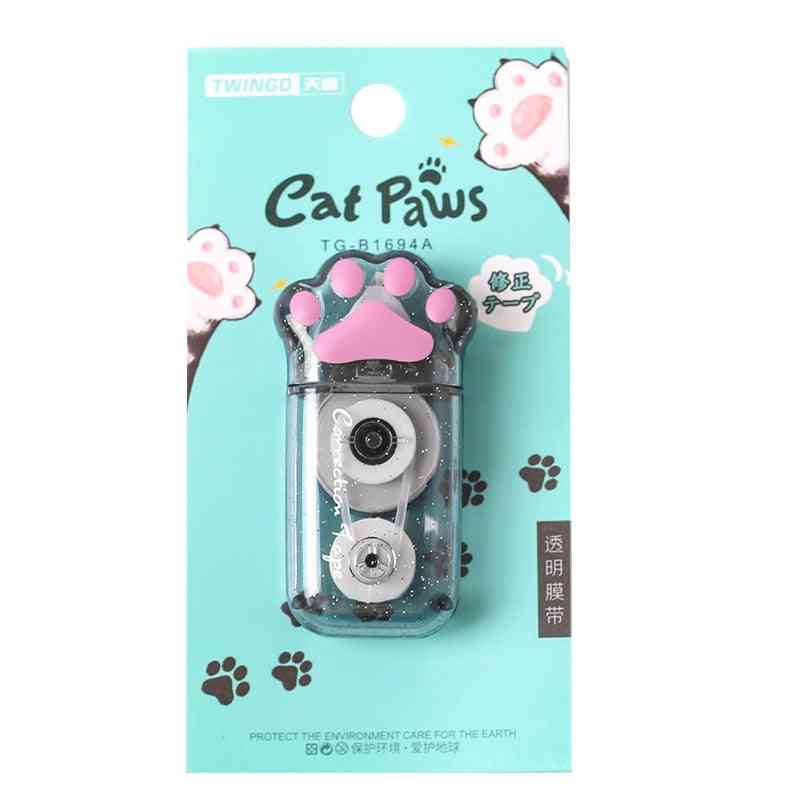 Transparent Cat Paw White Out Correction Tape - Office School Acccessories - Supplies Stationery