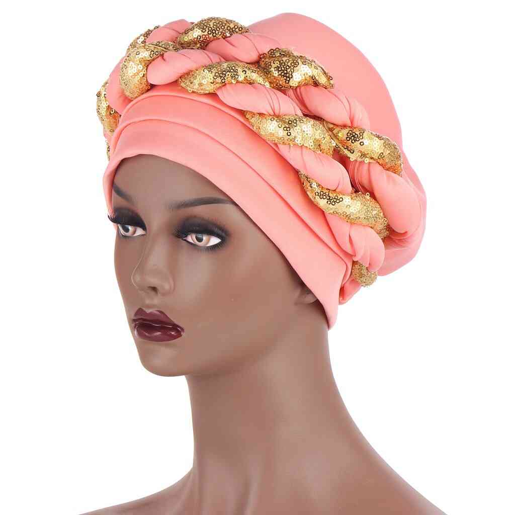 Latest Shinning Sequins Turban Cap For Women