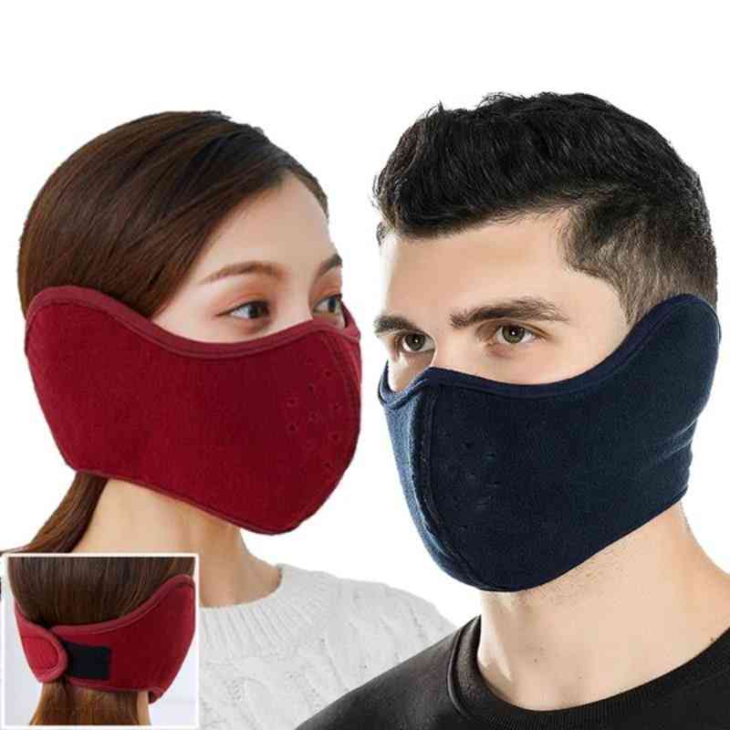 Vinter kvinnor män varma hörselkåpor munmask