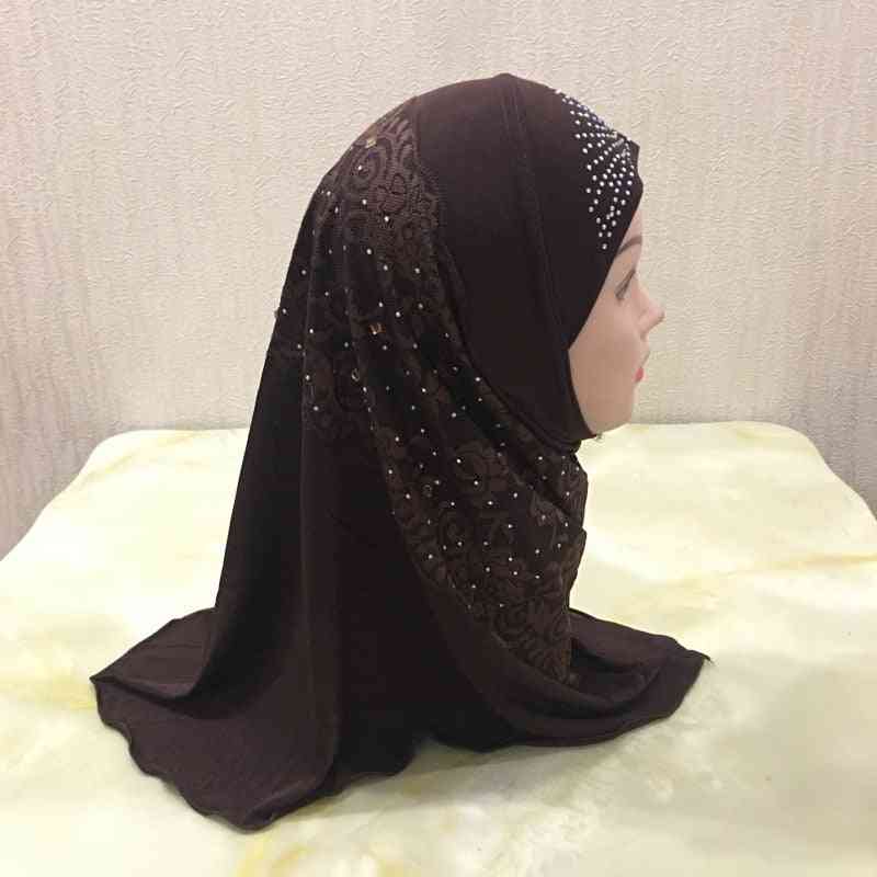 Lace, Inner Hijab Scarf For Kids Muslim - Islamic Headscarf - Turban Caps