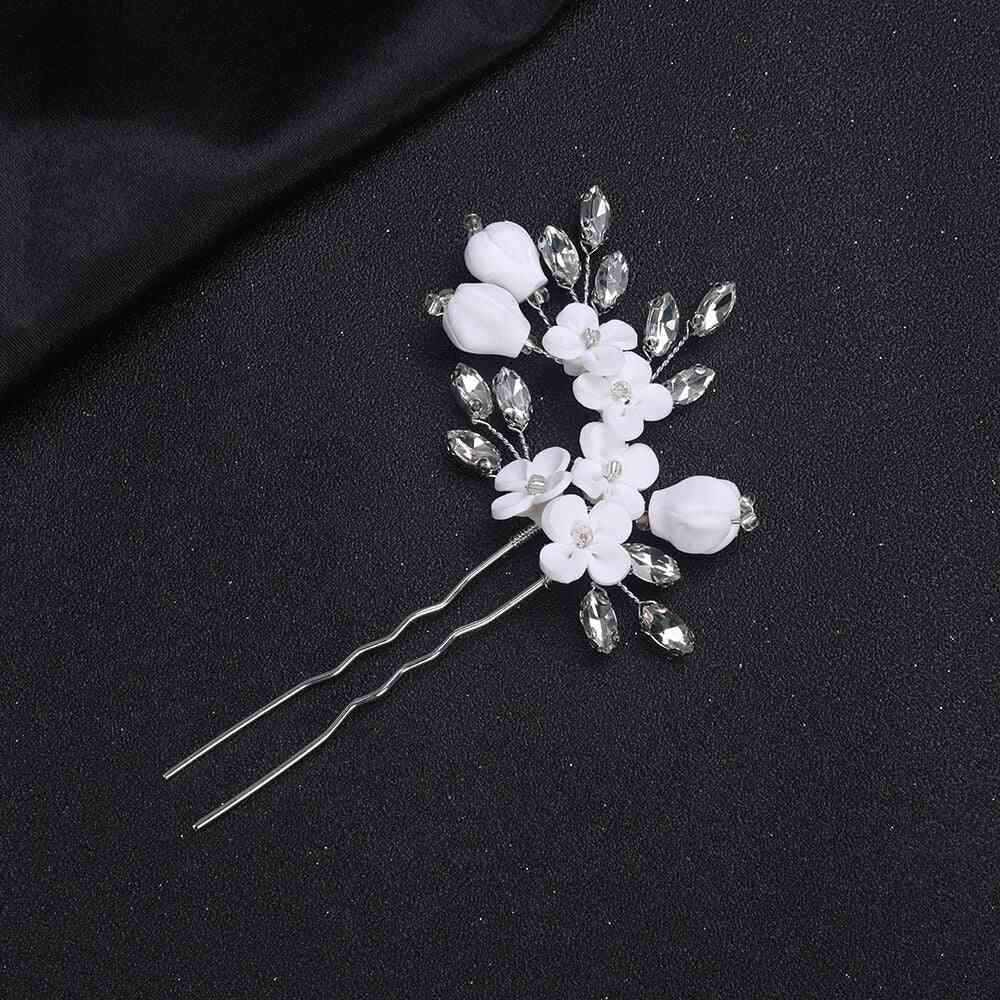 Flower Hair Pin For Bridal Headwear