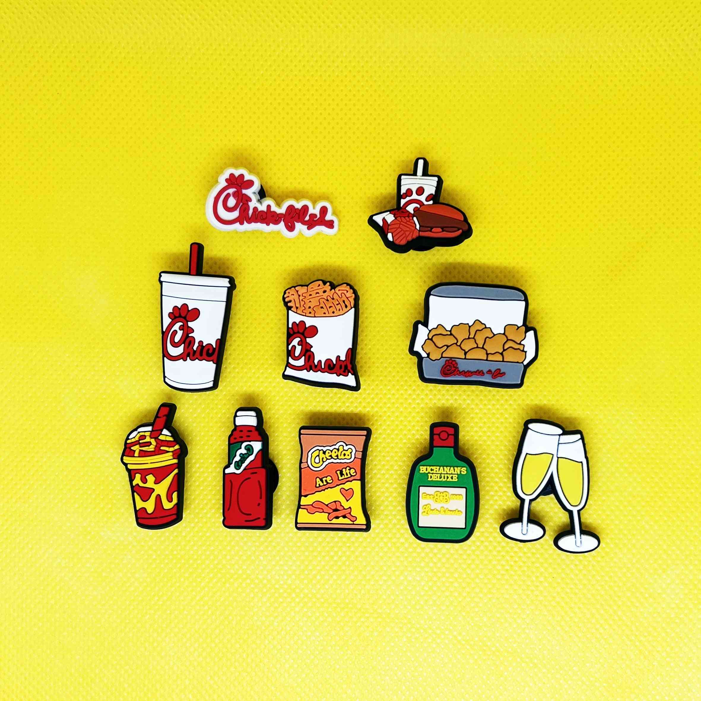 New Snacks Style Pvc Shoe Charms - Foods Fashion For Shoe Decorations