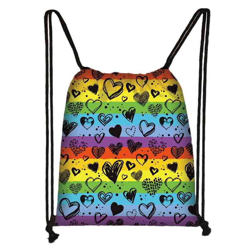 Rainbow Backpacks Gay Lesbian Drawstring Bag