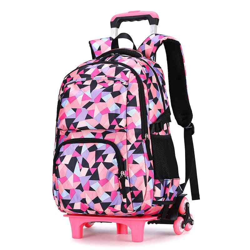 Big Capacity Trolley Backpacks Child School Bags For Teenage