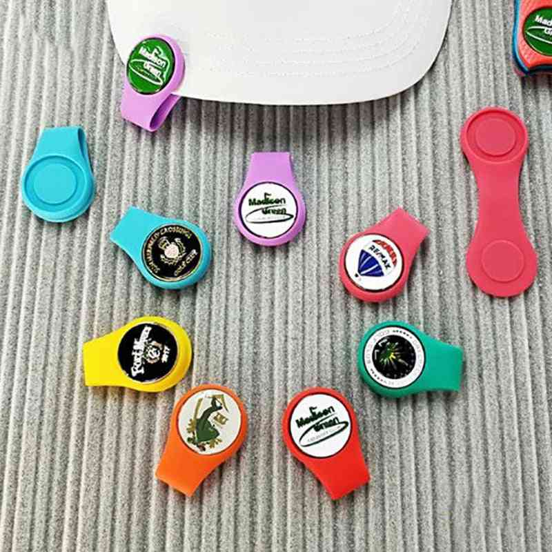 Silicone Golf Cap Clip Ball Marker Bracket With Strong Magnetic