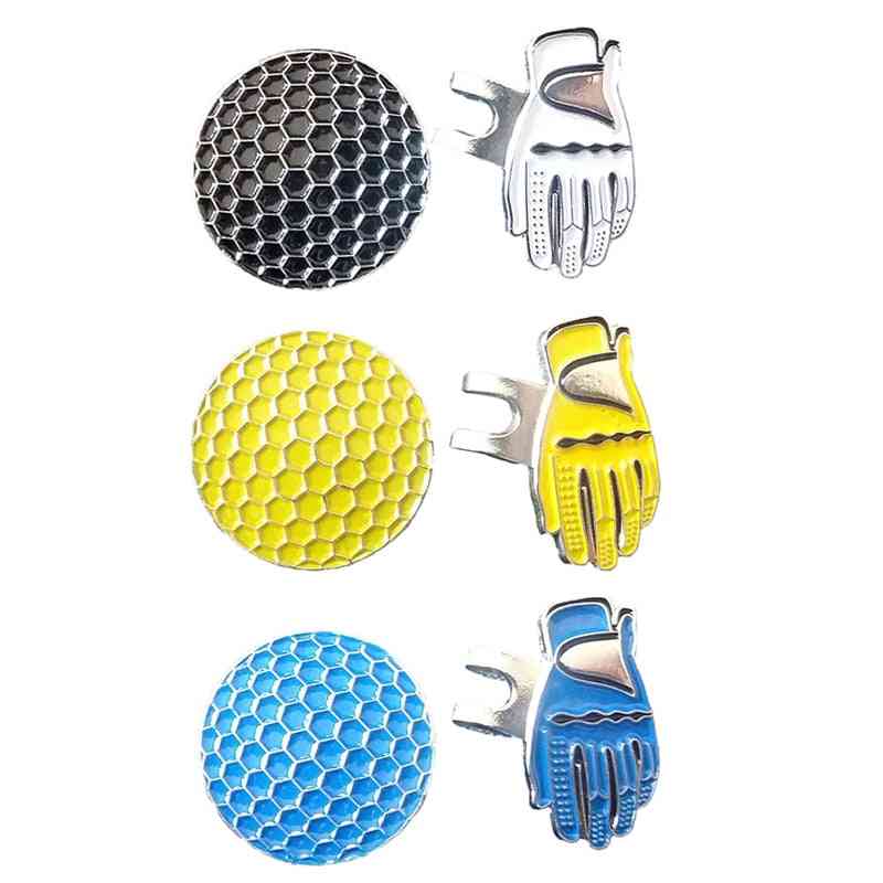 Alloy Silver Magnetic Removable Visor Hat Clip, Golf Ball Marker Metal Set