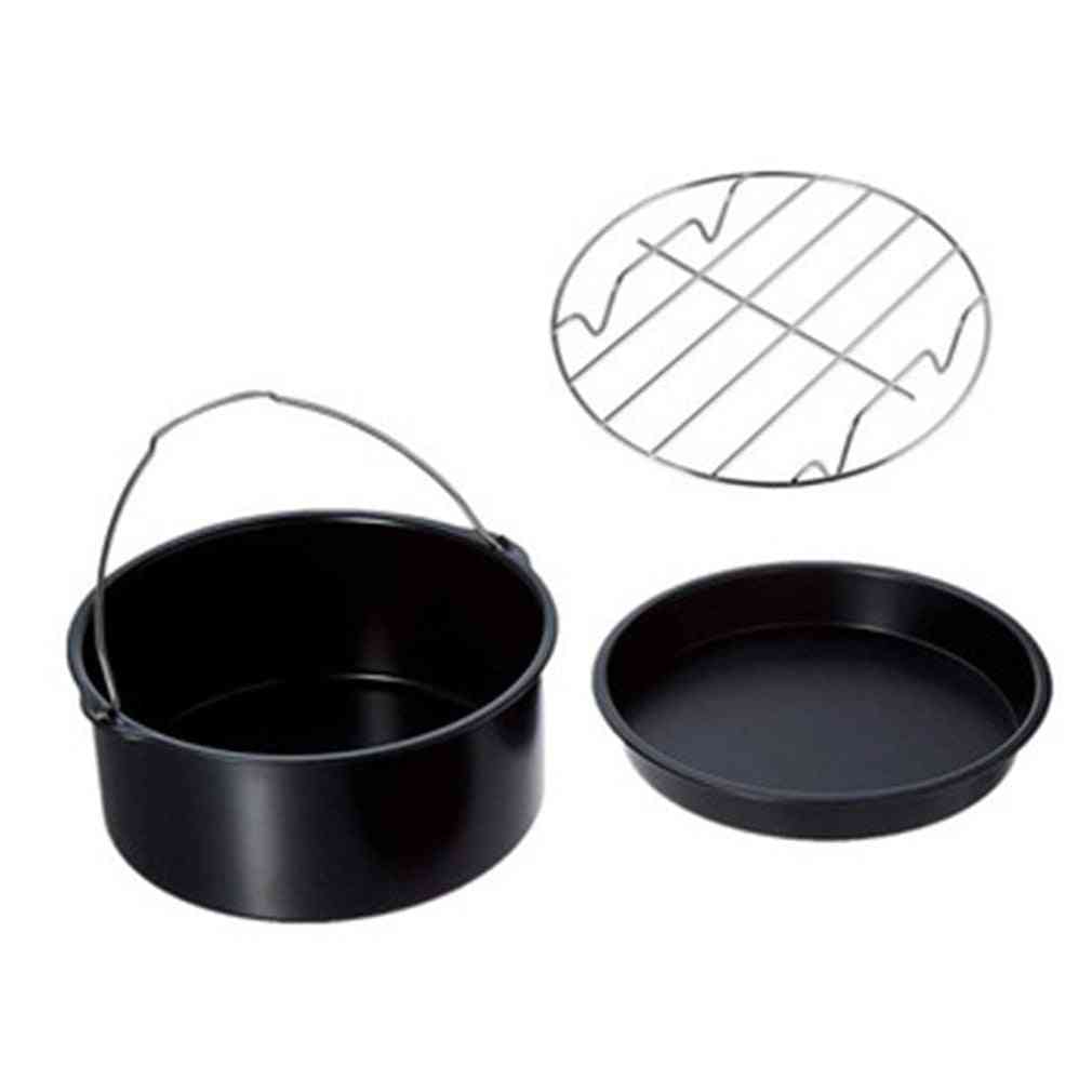 Reusable Non-stick Grill Air Fryer Baking Basket Grill Cake Basket Pizza Tray