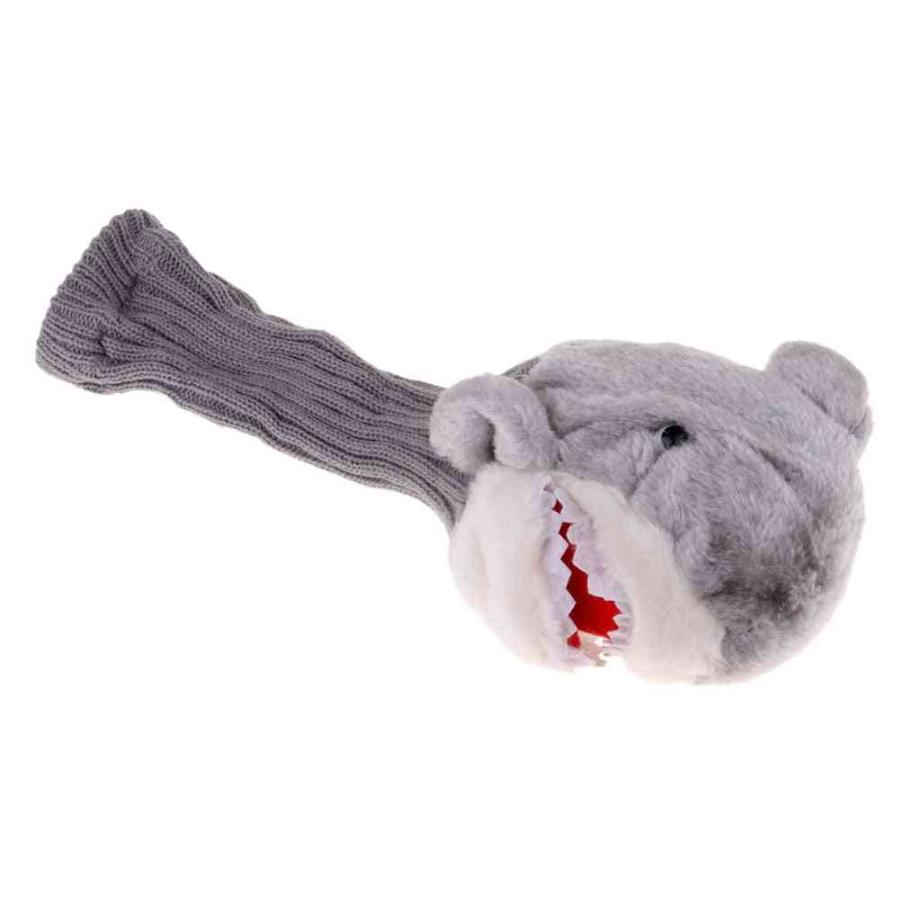 Grey Knitted Golf Club Head Covers