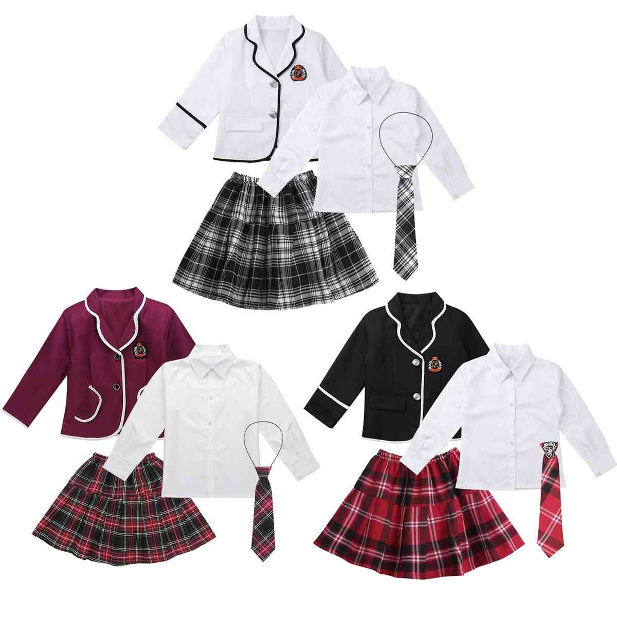 Child Kids British School Uniform For Student - Japanese Anime Costume Suit