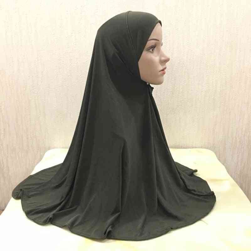 Adults Plain Pray Hijab Scarf, Islamic Headscarf