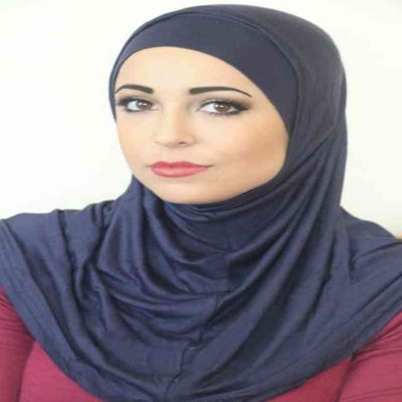 Plain Modal Pray Hijab, Outside Hijab Underscarf
