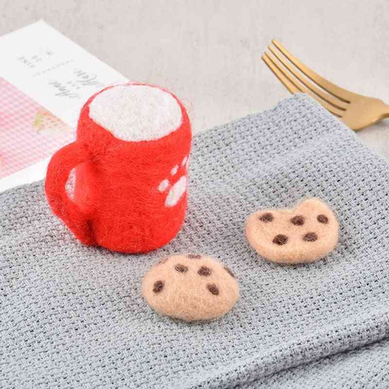 Tee itse vauvanvilla huopamaito teekuppi+keksejä koristeet vastasyntyneen valokuvauksen rekvisiitta