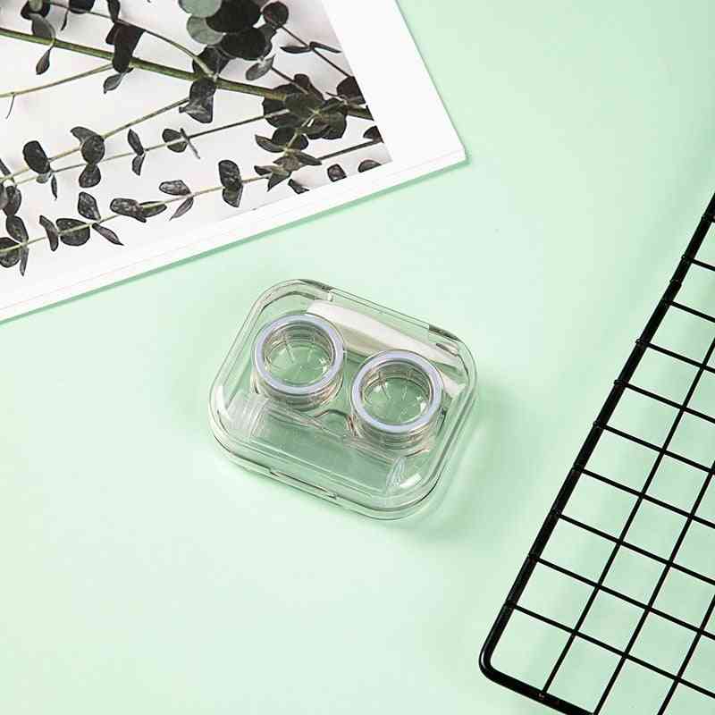 Transparent Tweezers Contact Lenses Case Container