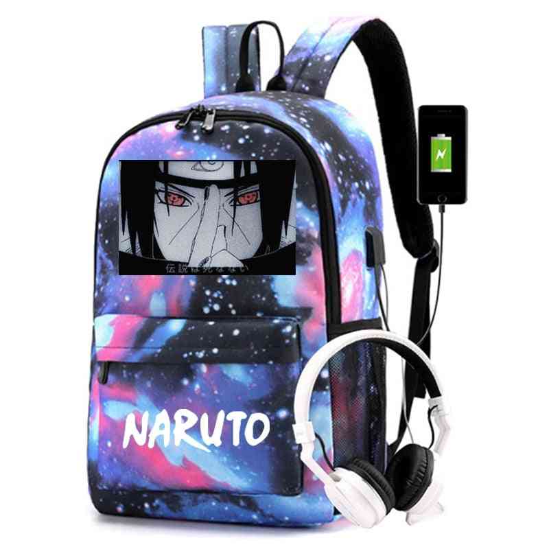 Black Anime Backpacks School Bag