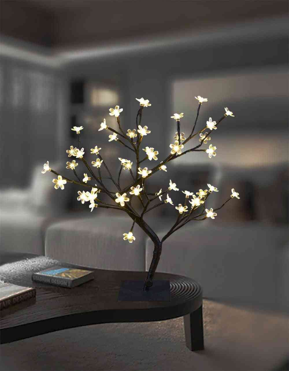 Cherry Blossom Tree Branches Night Led Lights