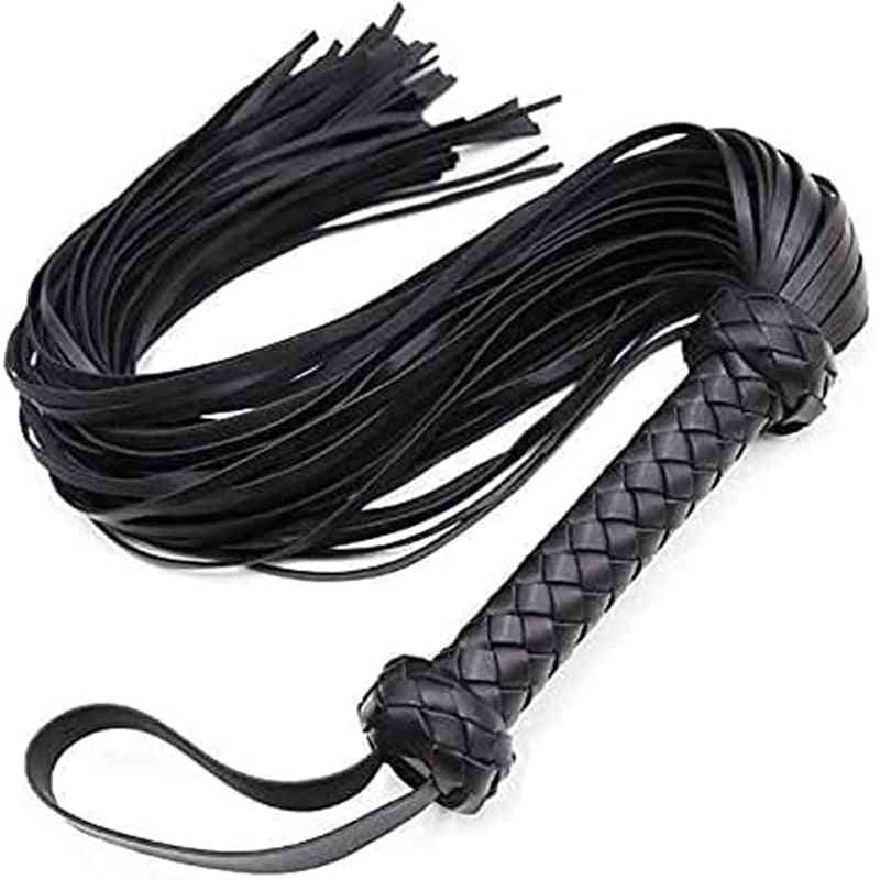 Horse Whip Leather Crop Whip Hand Woven Handle Equestrian Whips