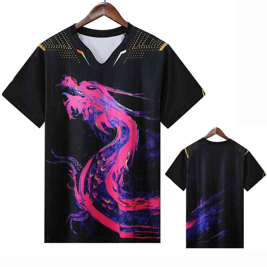 Dragon Table Tennis Male Female T-shirt Shorts Set