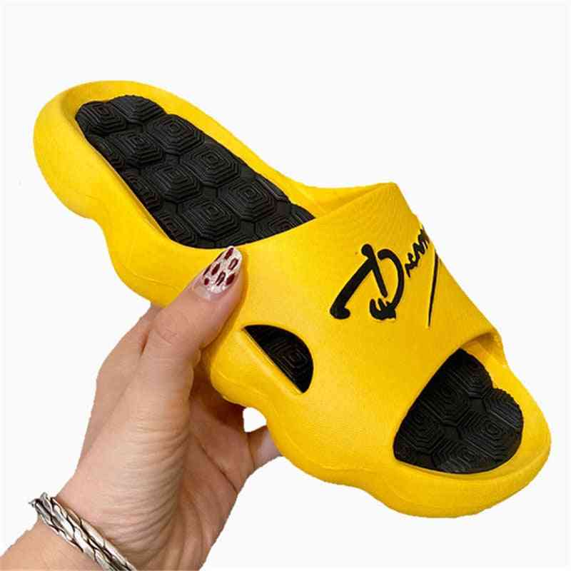 Summer Non-slip Bathroom Slides, Couples Unisex Platform Slippers Shoes