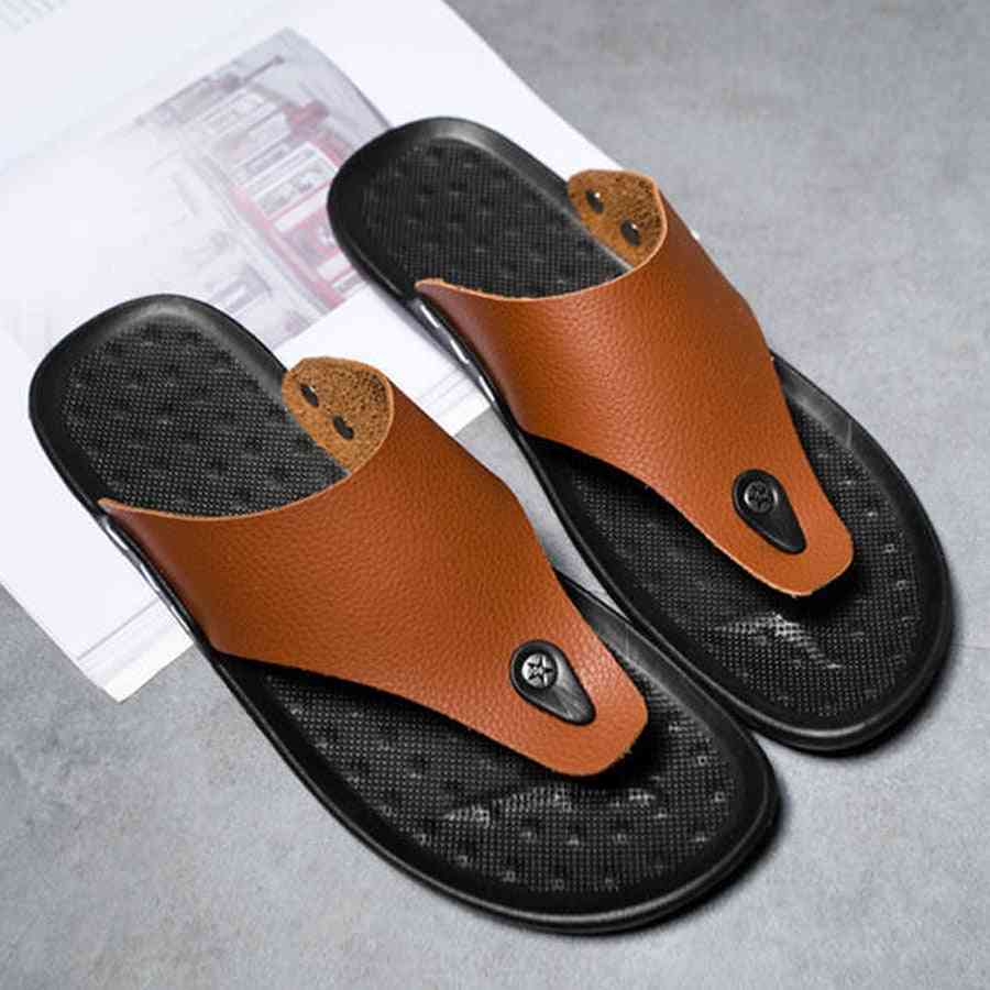 Men Beach Sandals, Comfortable Shoes, Non-slip Bathroom Shoes Slides