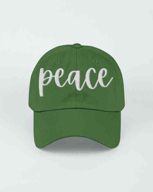 Sports Baseball Cap, Peace Graphic Adjustable Chino Hat - Unisex /