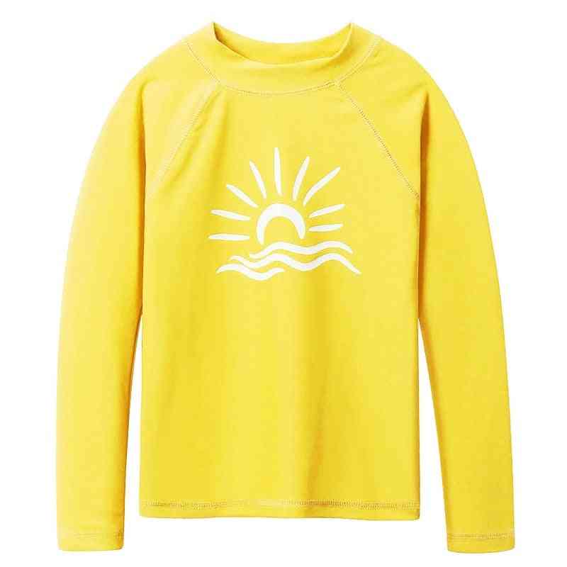 Royal Blue Long Sleeve Rashguard Kids Swimwear Sun Shirts