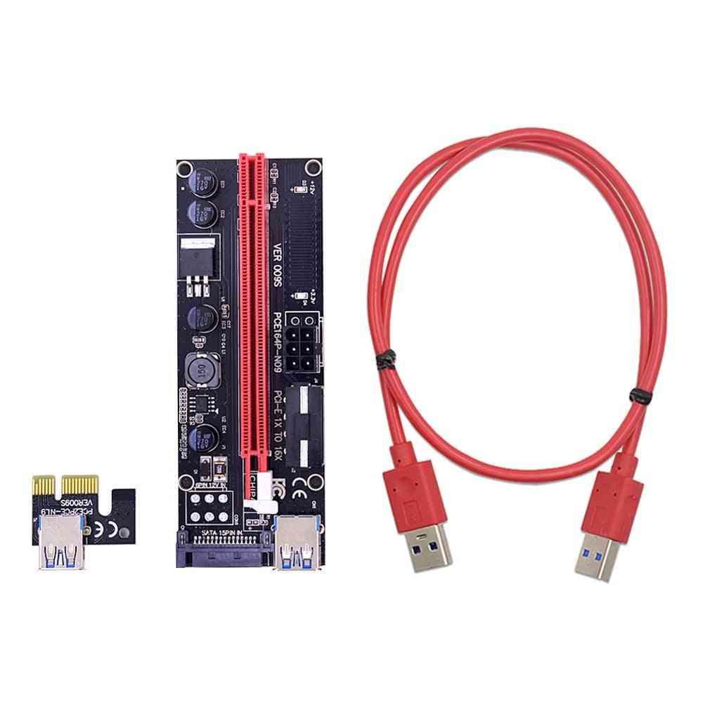 Pci-e Riser Express Extender  Adapter Card Power Cable