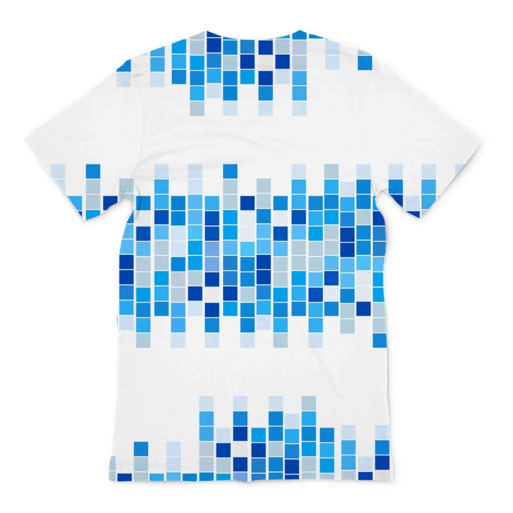Mosaik firkanter grafisk stil voksen t-shirt