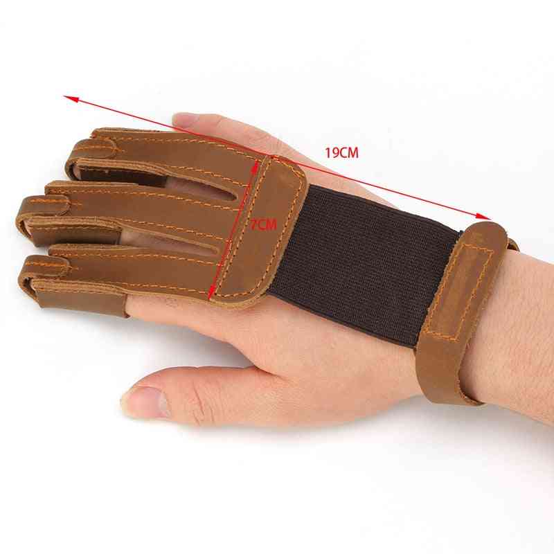 Pulling Bow And Arrow Archery Shooting Leather Gloves