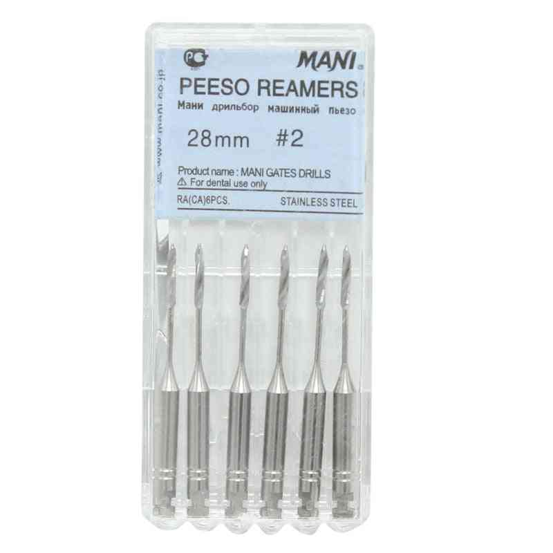 6pcs/box Dental Endodontic Files Reamers Drill Burs Peeso Reamers Endo Files Peeso Dentisty Materials Instrument