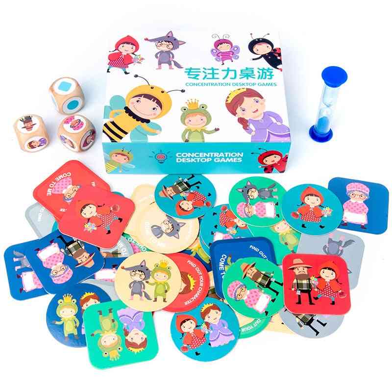 Character Pattern Color Matching Tabletop, Memory Concentration Toy