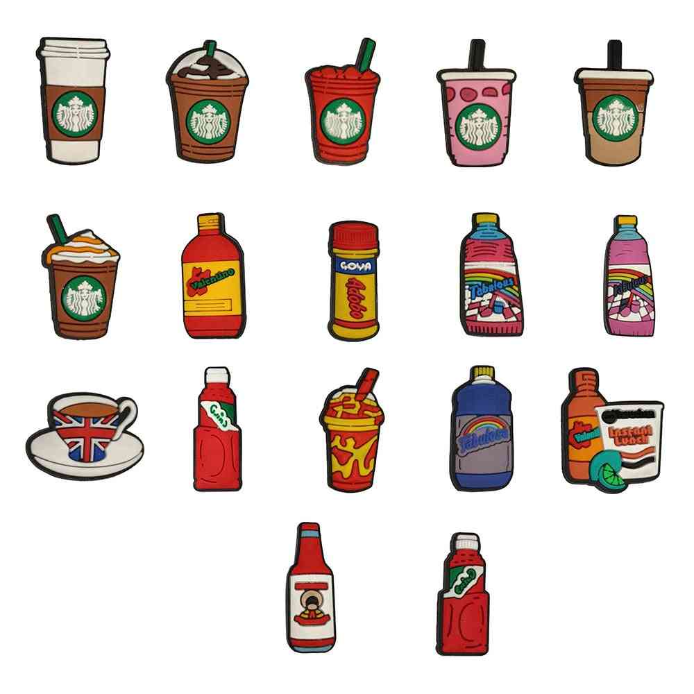 Coffee Bottle Drink Fries Shoe Decorations Accessories