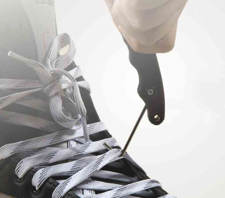 Ice Hockey Skate Lace Tightener 2pcs Handle Hold Pp Folding Ergonomic Design Suit For Figure Roller Hockey Skates Skating Tool